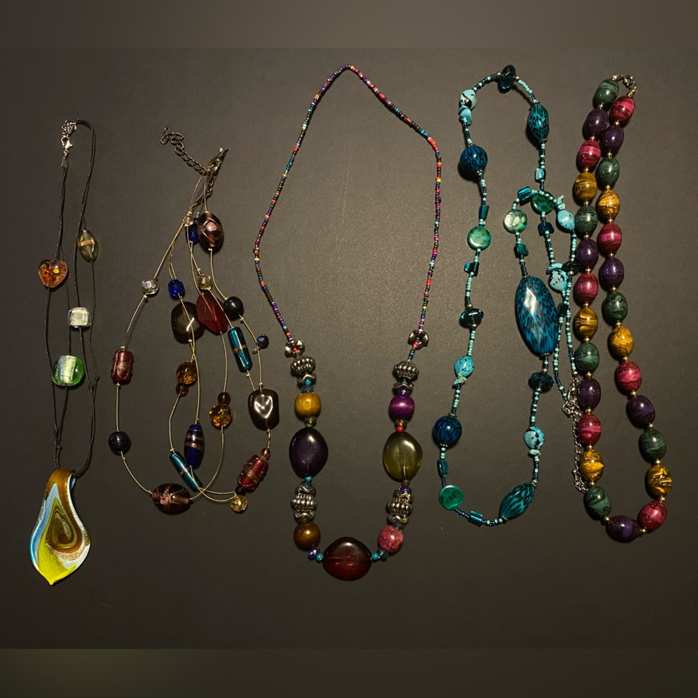 Y2K Multicolor Beaded Necklace Set